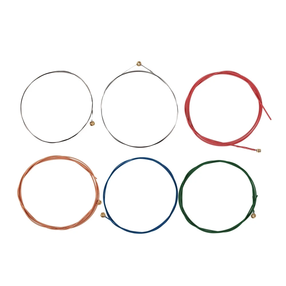 

6 X Rainbow Colorful Color Strings for Acoustic Guita