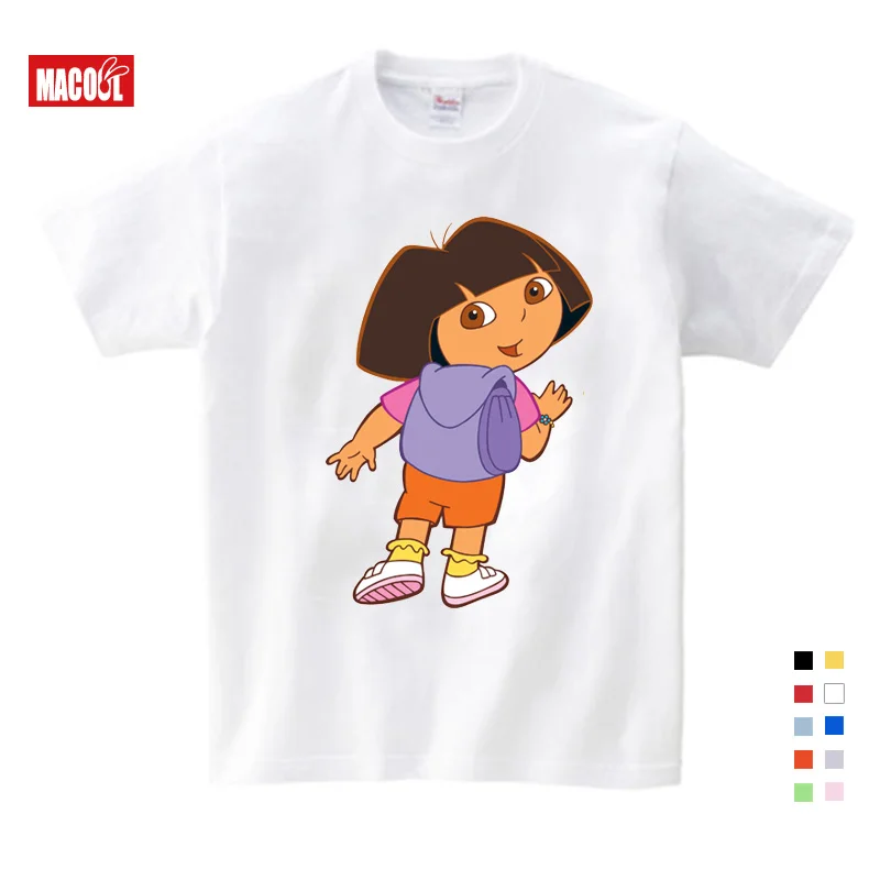 NEW Girls/Boys/Babys/Kids Pure Cotton Summer Clothes T Shirts Funny Top T Shirts Kids White Comfort Toddler Dora Explorer Tees NEW Girls/Boys/Babys/Kids Pure Cotton Summer Clothes T Shirts Funny Top T Shirts Kids White Comfort Toddler Dora Explorer Tees