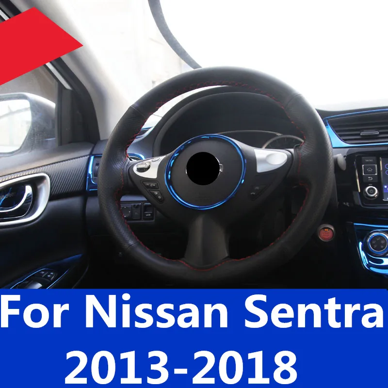 Для Nissan Sentra 2013 2018 декоративные круглые Блестки на руль яркие наклейки для