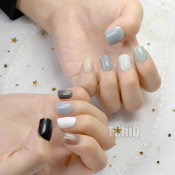 

Flat False Nails Candy Cool Color Acrylic Nail Tips Full Cover Nail Art Manicure Tools Salon Product 10 Colors 240Pcs