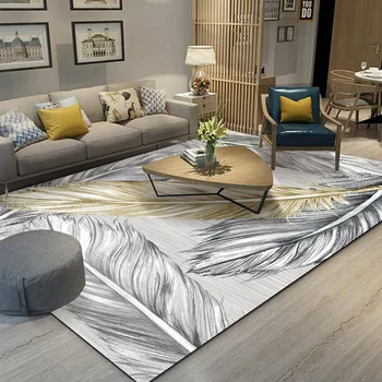 Nordic simple household carpets for living room Bedroom bedside Multi-function carpet Crystal velvet printed soft Rug Home Decor persian totem printed home decor antiskid rug