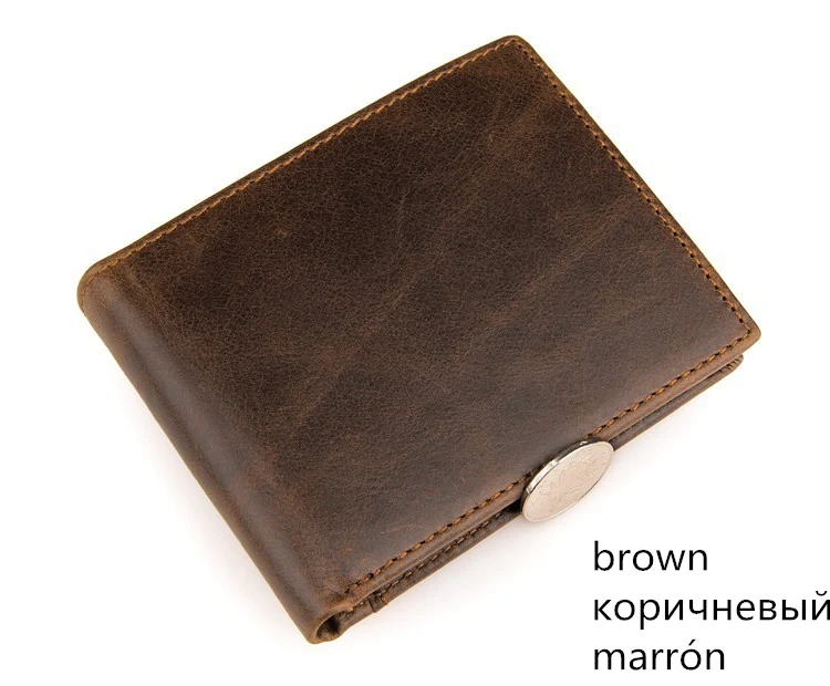 COWATHER крест подлинная кожа коровы shiort мужские бумажник для мужчин урожай хороший мужской кошелек carteira masculina - Цвет: 8054 brown