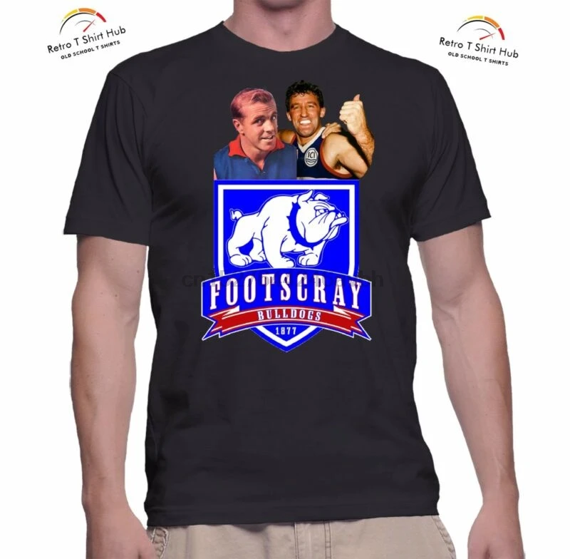 

AFL FOOTSCRAY WESTERN BULLDOGS MEN'S & WOMEN Retro FOOTBALL TSHIRT