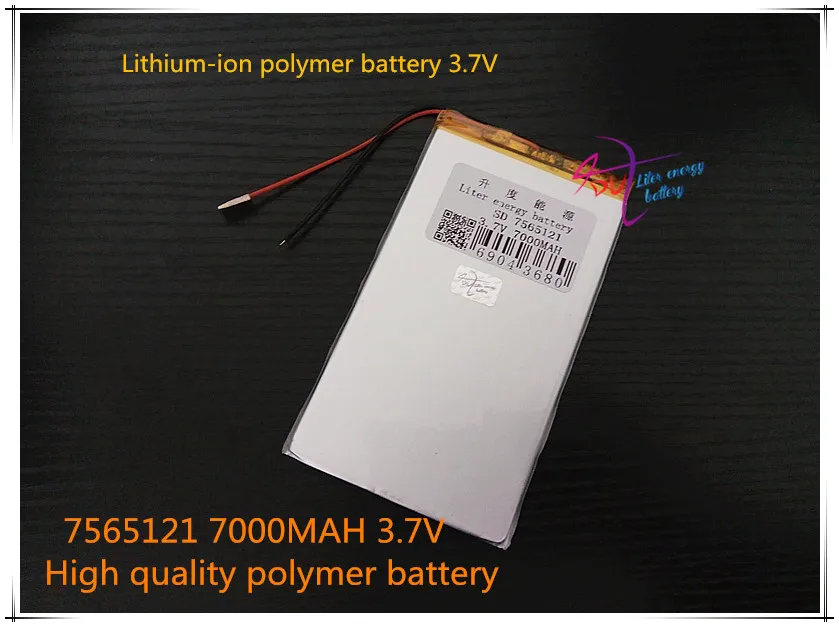 3.7V 7000mAH 7565121 ( polymer lithium ion battery ) Li ion battery for tablet pc power bank
