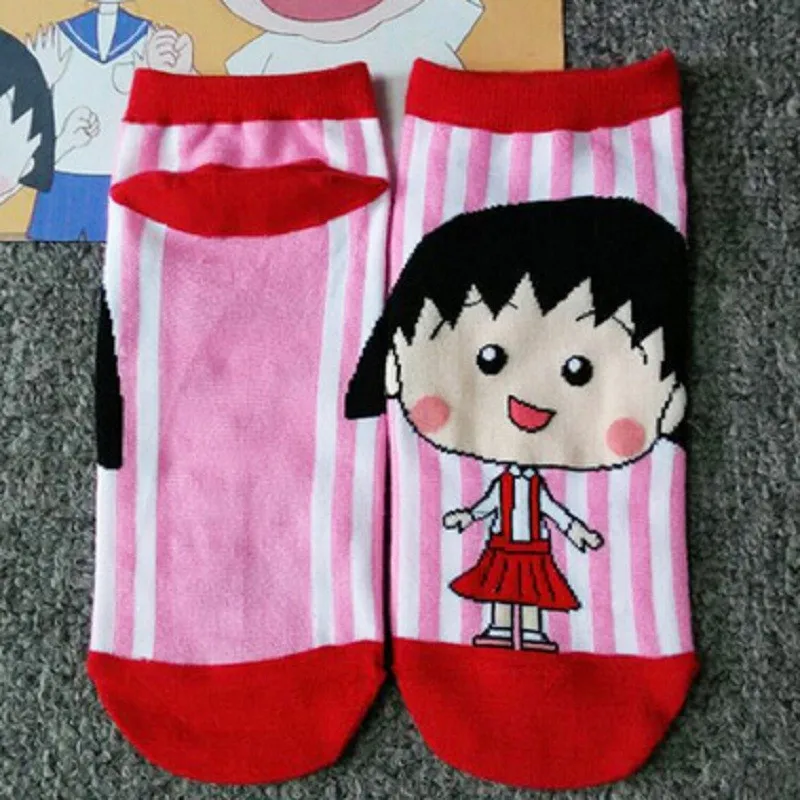 Лидер продаж года; модные хлопковые носки с героями мультфильмов Ms. Chibi Maruko