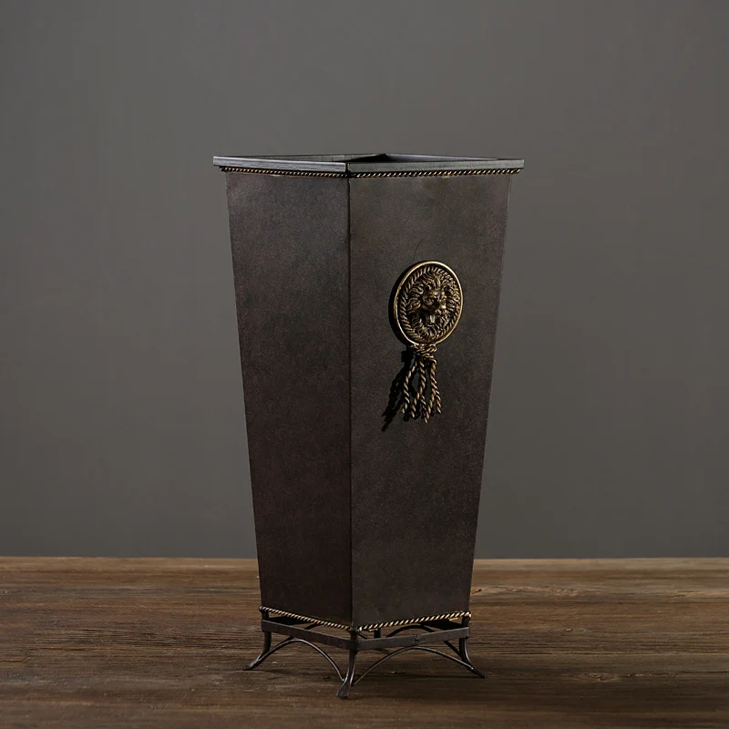 

American vintage umbrella storage barrel retro storage basket household bucket decoration umbrella stand for bar clothes shop