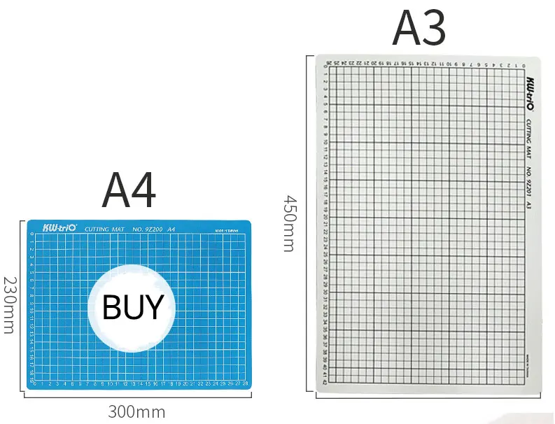 A3 ПВХ двухсторонняя коврик для резки Лоскутная Cut Pad Самоисцеления Бумага резак разделочная доска DIY Инструменты Офис Школьные