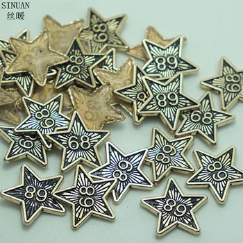 

Star Rivets Iron-On Rivets Painted Metal Studs 20Mm Zinc Alloy Rivets For Bags Flatback Close-End Studs Decorations SINUAN