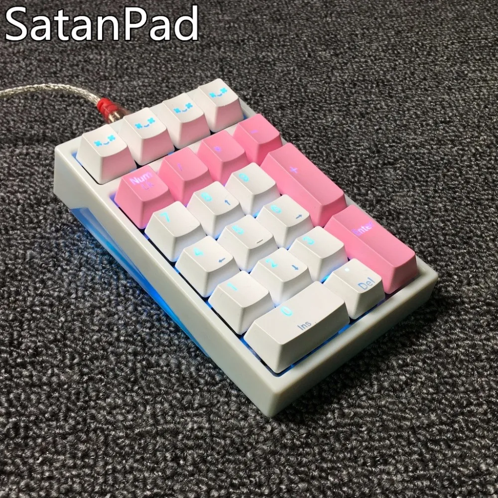 Сатана pad 21 клавиша цифровая клавиатура маленькая механическая Cherry Gateron mx синие