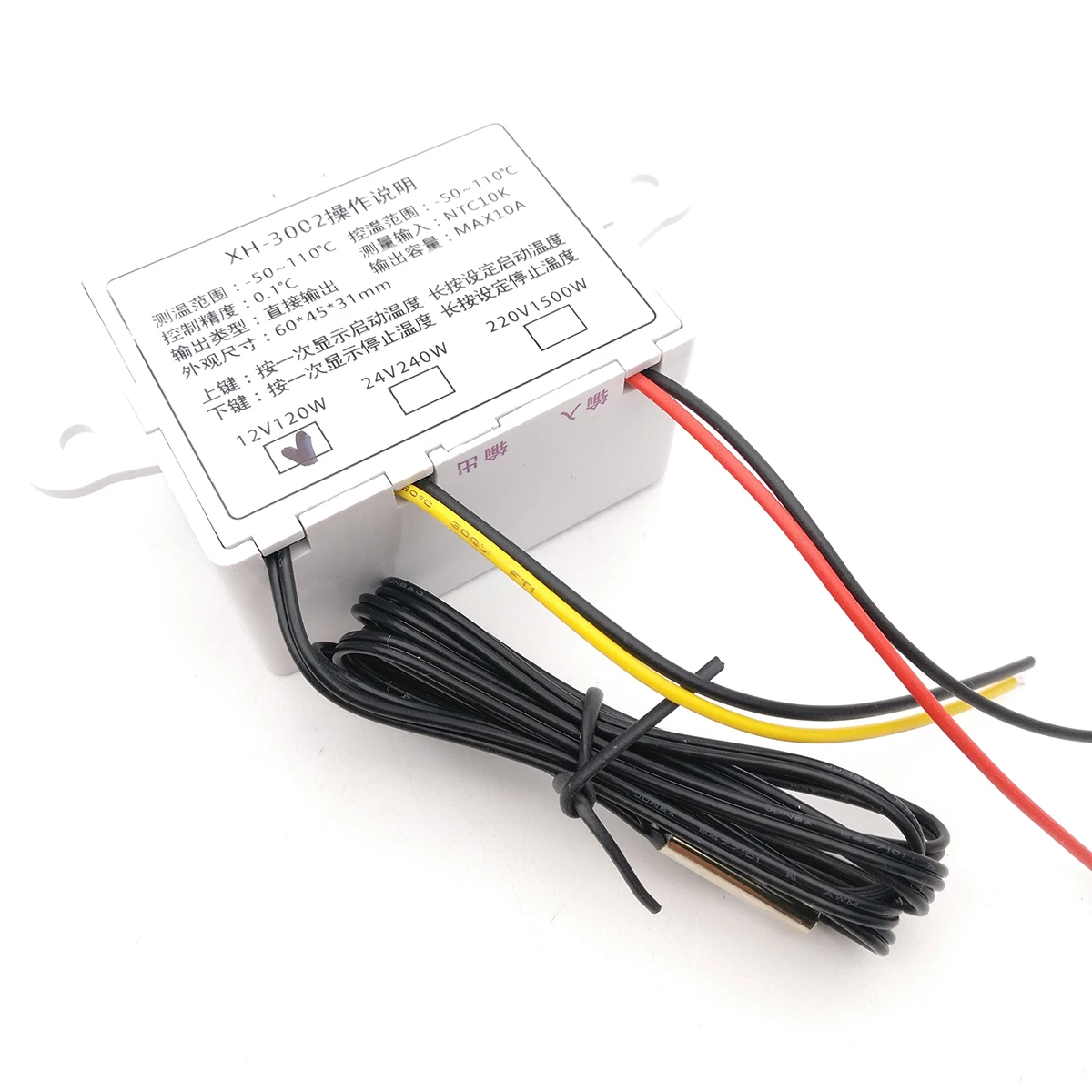 Цифровой светодиодный регулятор температуры 10 А 12 В/24 В/220 В 120 Вт|digital led temperature
