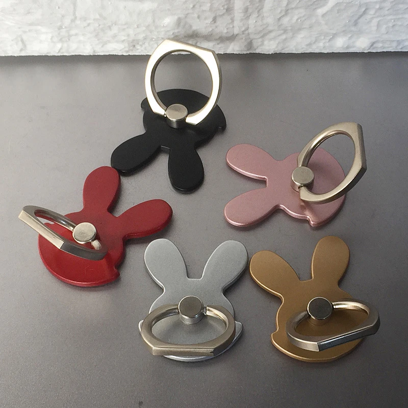 Universal Rabbit Design Phone Holder 360 Degree Metal Finger Ring Mobile Phone Stand Holder For iPhone Samsung Case Couqa Caqa Universal Rabbit Design Phone Holder 360 Degree Metal Finger Ring Mobile Phone Stand Holder For iPhone Samsung Case Couqa Caqa