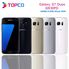 Samsung Galaxy S7 Duos G930FD Originele Ontgrendeld 4G LTE Android Mobiele Telefoon Exynos Octa Core Dual SIM 5.1