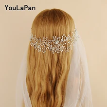 Youlapan HP120 свадебная тиара невесты свадебное украшение для волос, свадебные аксессуары для волос жемчуг свадебные украшения для волос свадебное украшение на голову