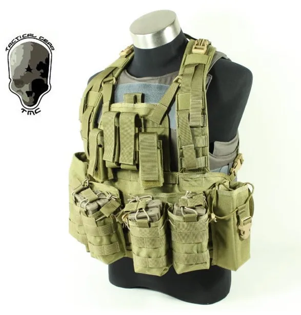 8 Pouches ( Khaki ) Tactical Vest Airsoft Painball Military Army Combat