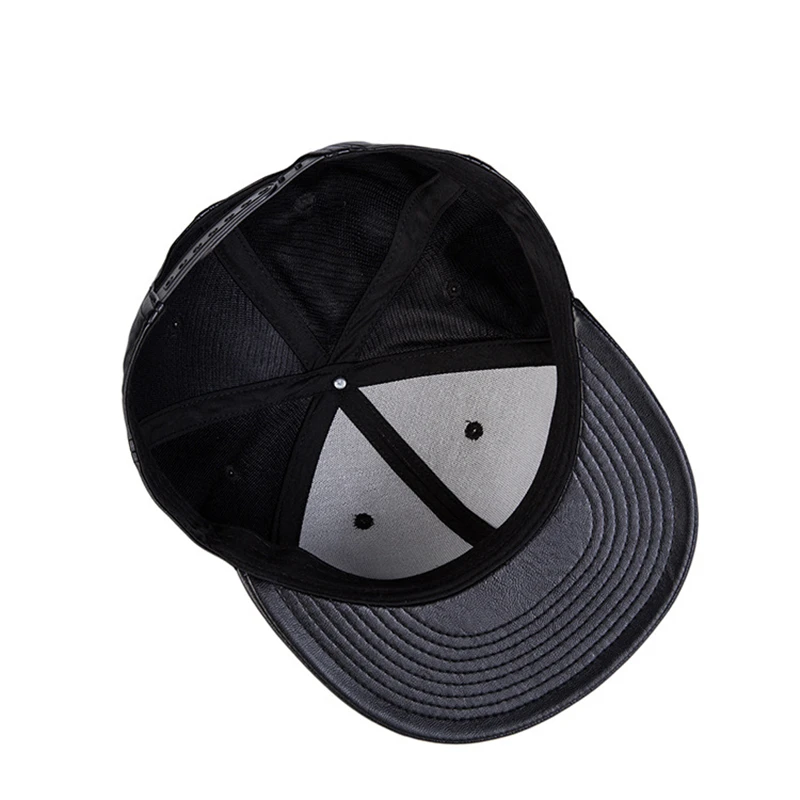 Простой черный Snapback Шапки хорошие кожаные Бейсбол шапки Snapbacks хип хоп музыки Мода