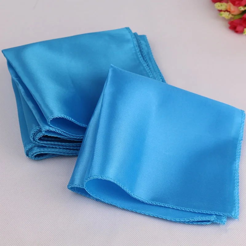 100pcs lot 30cm x 30cm aqua blue square satin napkin diner