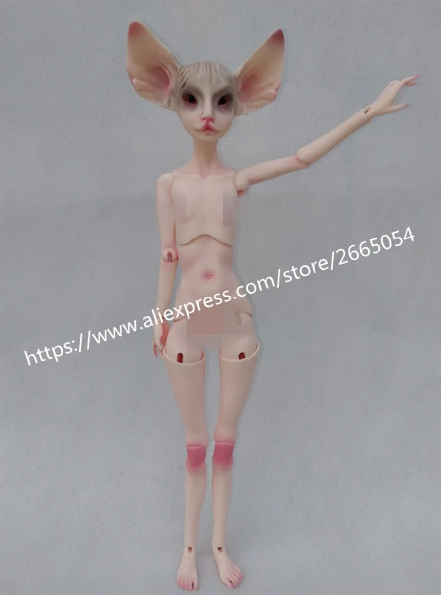 AQK(AQK) кукла Сфинкс Кот квотербэк Монстр растения ухо bjd/1/4 бесплатные глаза