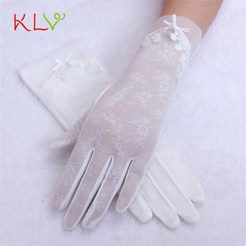 Женские перчатки летние УФ защитные для вождения кружевные 17SEP7|lace gloves|driving gloveswomen
