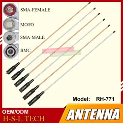 Загрузка сильный сигнал SMA/BNC 144/430 мГц Dual Band Двухканальные рации Телевизионные антенны высокого усиления Портативный Dual Band Радио