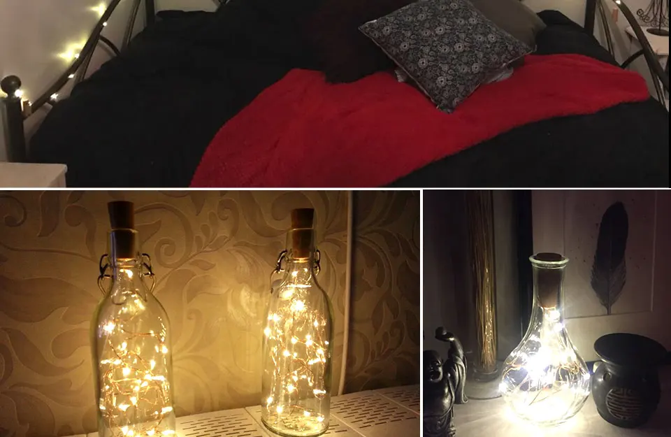 2m 20-LED Copper Wire String Light with Bottle Stopper for Glass Craft Bottle Fairy Valentines Wedding Decoration Lamp Party (5)