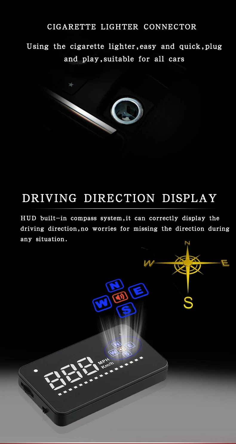 A2, gps, HUD Дисплей, Автомобильный дисплей, спутниковый компас, скорость, KMH/MPH, gps, измеритель скорости, лобовое стекло автомобиля, проект для всех транспортных средств