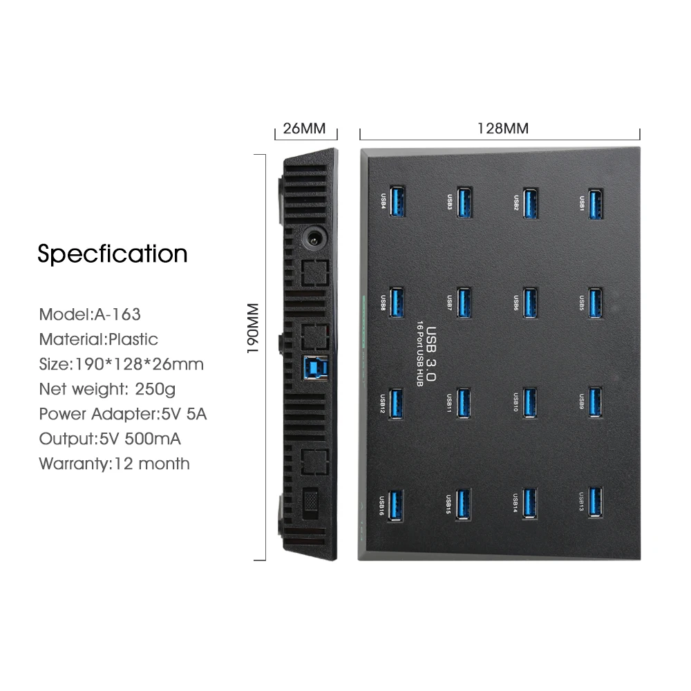 Sipolar, дизайн, 16 портов, usb 3,0, концентратор, внешний адаптер питания, поддержка партии, usb флеш-накопитель, копировальные дубликаторы