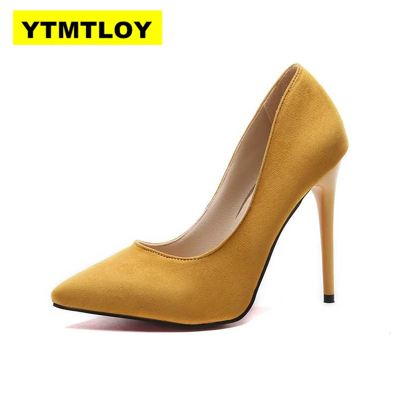 Plus Size 44 Pumps Women Shoes Red Flock Slip-On Shallow Wedding Party Pointed Toe High Heels Pump Chaussures Femme 2019 Plus Size 44 Pumps Women Shoes Red Flock Slip-On Shallow Wedding Party Pointed Toe High Heels Pump Chaussures Femme 2019