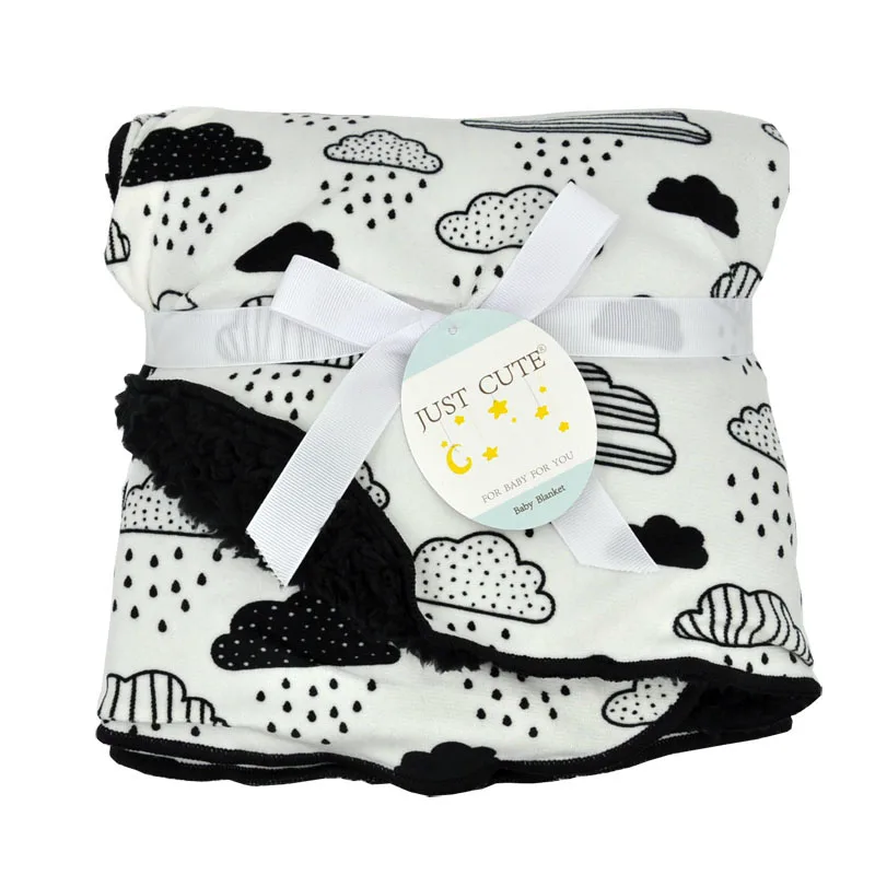 Cute Cartoon Newborn Baby Blanket Coral Fleece Baby Swaddle Super Soft Baby Wrap for Infant Baby Bedding Blanket Size 102cm76cm (16)