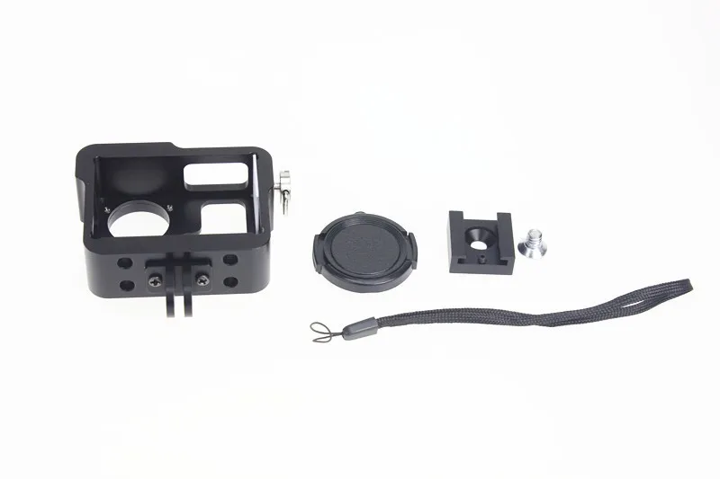 Черный алюминиевый защитный Корпус чехол-бампер изготовленный с помощью технологии в виде ракушки W/Лен Кепки длинный Регулировочный Винт для GoPro Hero2 3 3+ F07186-D