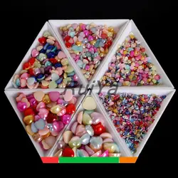 5 шт. Треугольники Пластик ногтей Книги по искусству Gem Diamond Crystal Блеск лотки для сортировки Стразы Бусы Декор выбора для хранения