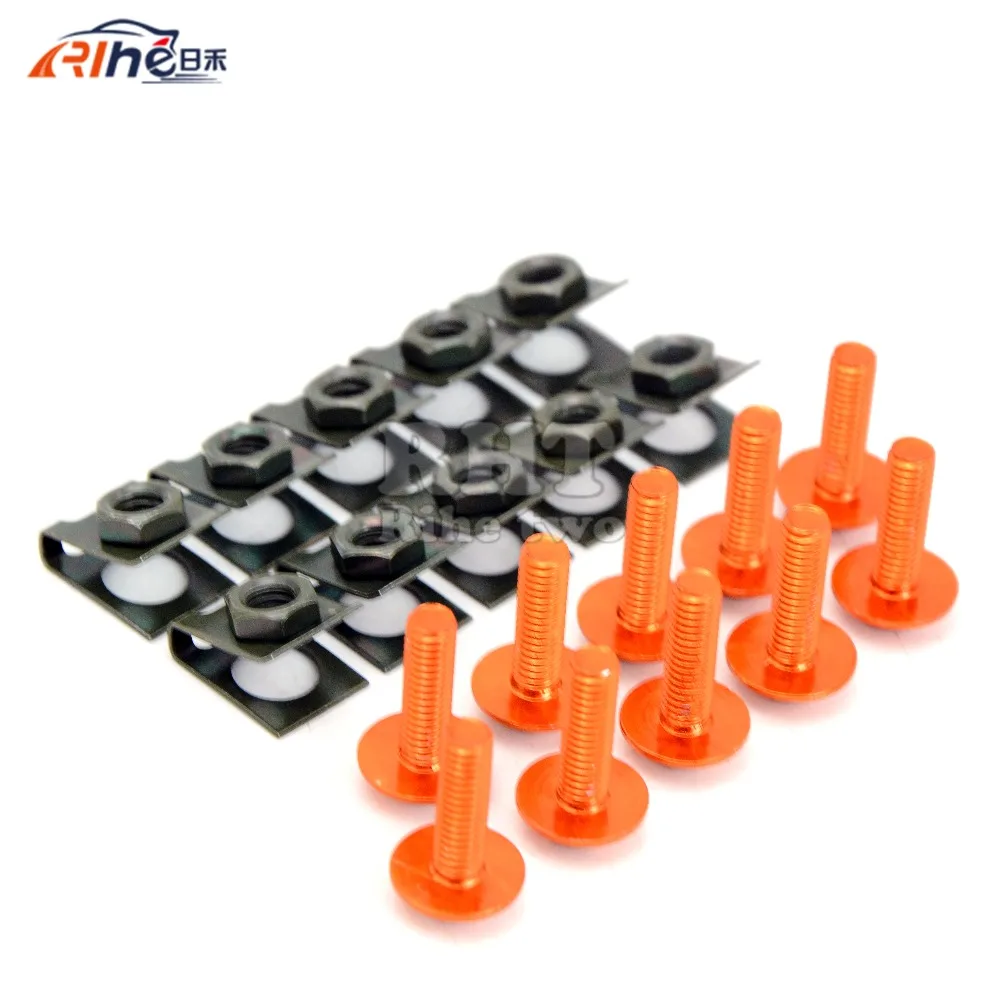 

10 pieces 6mm motorcycle fairing body screws for ktm 450 exc sxf 950 1290 exc 300 1190 sx 1190 Adventure/R 2013 2014 2015