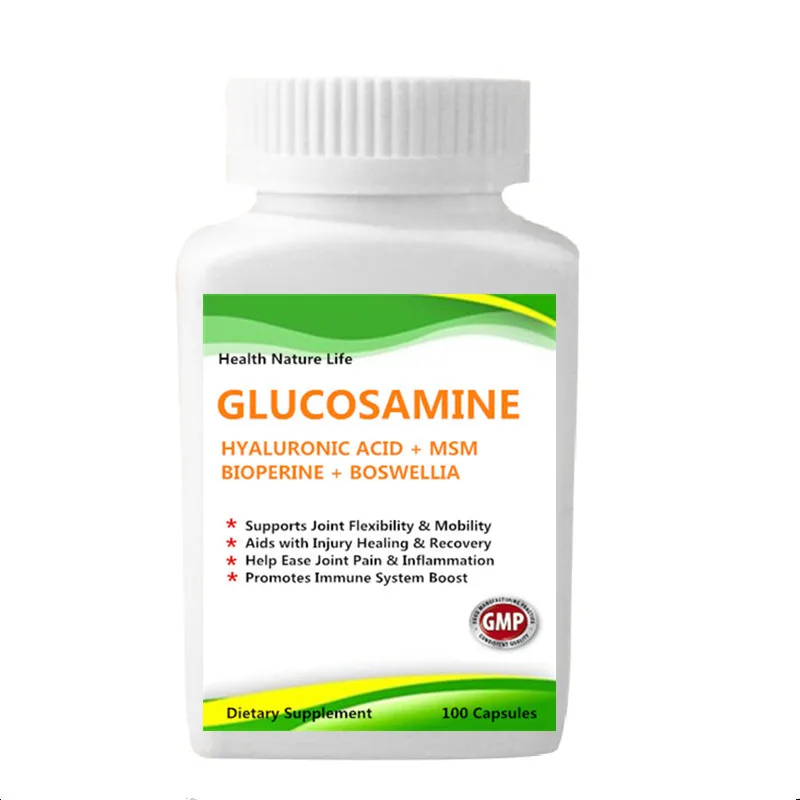 Глюкозамин+ Гиалуроновая кислота+ MSM- Vegan боли в суставах добавка натуральный противовоспалительный и антиоксидантный