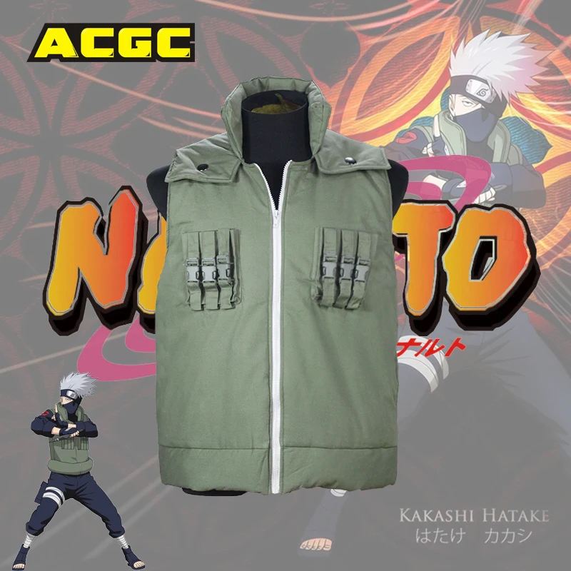 Japanese Cartoon Anime Naruto Hatake Kakashi Jacket Coat Vest Cosplay ...
