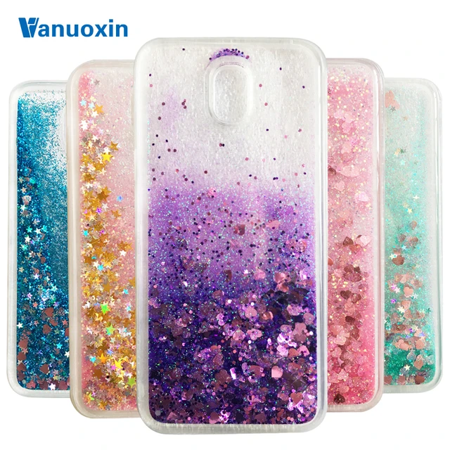Liquid case sFor Samsung Galaxy J5 2017 Case coque For Samsung J5 2017 J530 J4 2018 J6 Plus Glitter Silicone Soft TPU Back cover