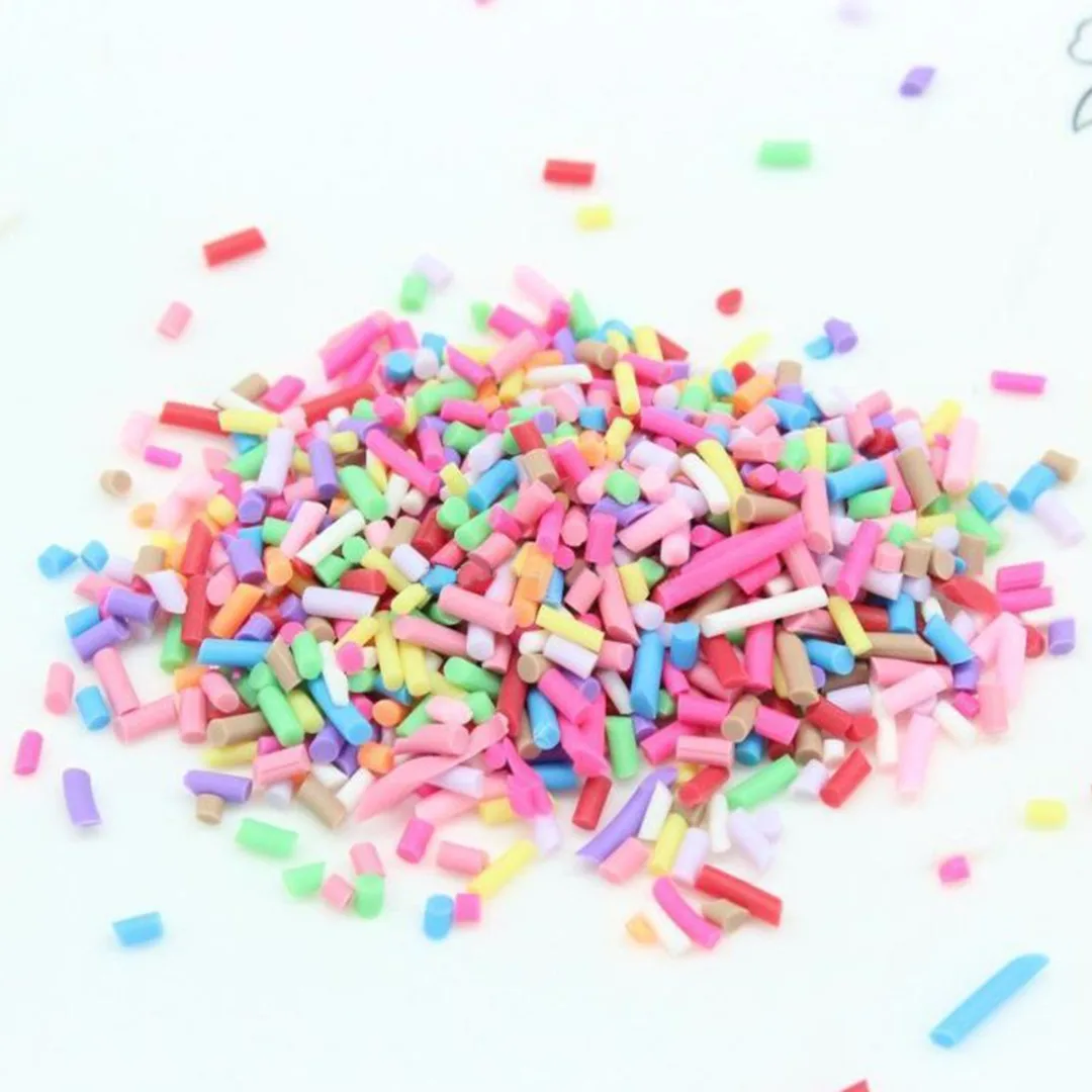 50g 2-6mm Fake Sprinkles Faux Chocolate Topping Candy Flakes Polymer Clay