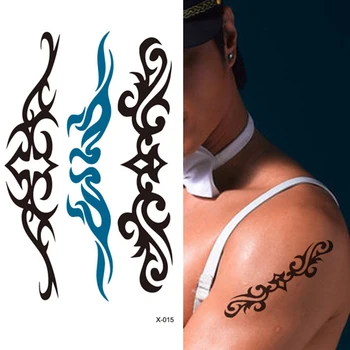 

10*6cm Sexy Body Art for Neck Waist Skin Decoration Cirrus Transfer Totem Tattoo Sticker Waterproof Temporary Tattoos