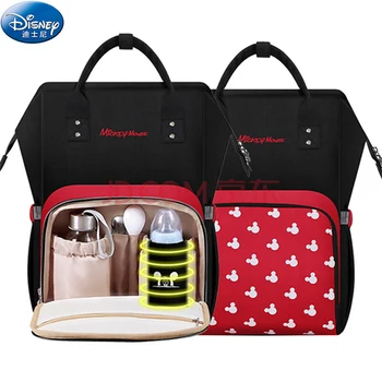 

Disney Cartoon Baby Backpack USB Fashion Mummy Maternity Nappy Bag Baby Diaper Bags Baby Minnie Mickey Nursing Bag For Baby Care
