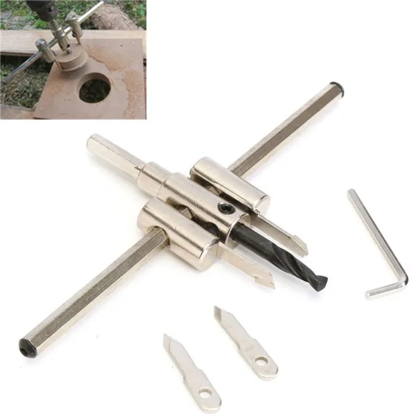40mm-200mm Adjustable Metal Wood Circle Cutter Hole Saw Drill Bit