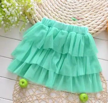 Новое поступление девушки юбки-пачки для маленьких детей модные прибытие девушки юбки-пачки детская юбка-американка для девочек детская балетная юбка много - Цвет: Зеленый
