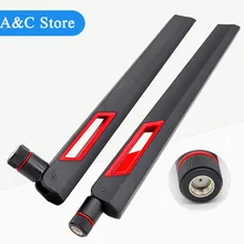 Dual band 12dBi 2,4 г 5 г 5,8 Г Wi-Fi антенна маршрутизатор RP SMA Мужской(отверстие) 19,5 см 10 шт./лот