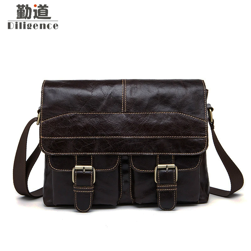 

Genuine Leather Messenger Bag Men Fashion Bags Shoulder Crossbody Bags Casual Laptop Business Briefcase postman bag mens