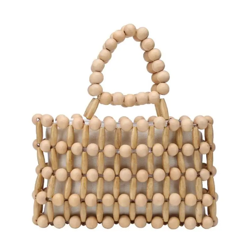 

Vintage Natural Bamboo Women Bags Mini Outdoor Summer Beach Clutch Shoulder Handbags Bohemian Girls Top-handle Bag 2019 New