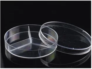 Высокое качество 90 мм Пластиковые trichotomous Петри окись этилена стерилизации Бесплатная доставка