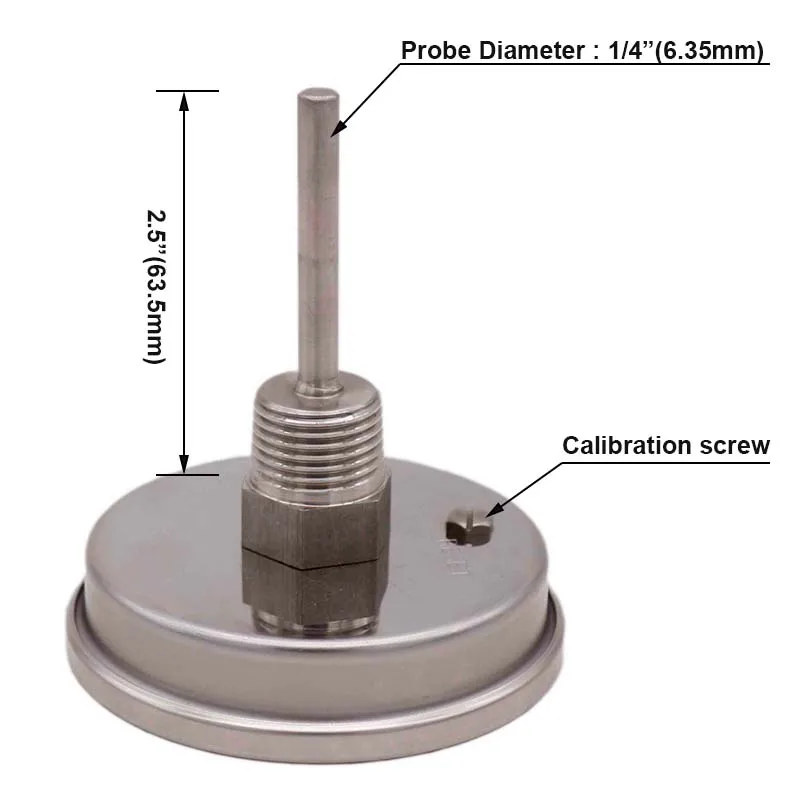 Пивоваренный 1/" NPT/BSP термометр биметаллический термометр 3" Лицо 0~ 220F термометр для пива чайник для домашнего пивоварения термометр Mush Tun