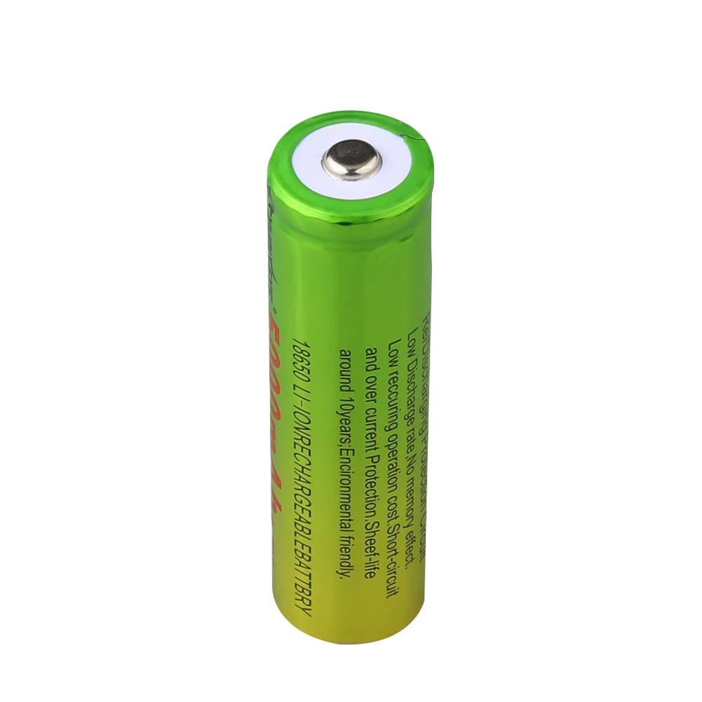1/2/4/6/8 шт. зеленый+ желтый Li-Ion 18650 5000 мА/ч, Перезаряжаемые батареи 3,7 V 18650 литий ионный Батарея клетки Замена