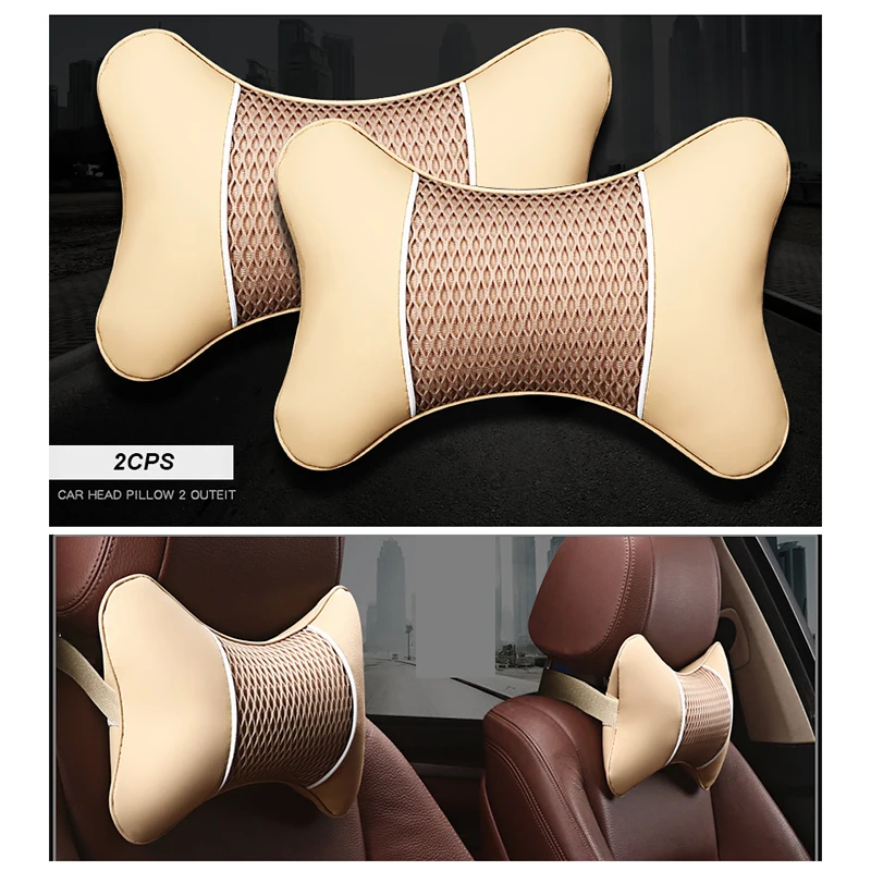 Derмая 2 шт. подушка для шеи автомобиля Подушка Автомобильная подушка дышащая 4 цвета автомобильные аксессуары подходит для большинства