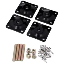 4 шт. Железный 48x48 мм черный мягкий стол стул ножки крепления пластины цвет мебель ноги монтажные пластины с вешалки болты адаптеры
