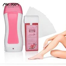 Эпилятор для депиляционного костюма, нагреватель для восковой депиляции для удаления волос в рулонах+ Портативный картридж, нагреватель для восковой воски* 1+ бумага для депиляции* 10