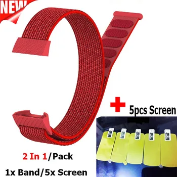 

2 In1 Nylon Wristband Strap For Fitbit Charge 3 Band Wrist + Screen Protective film For Fitbit Charge 3 Watch Accessories Belt