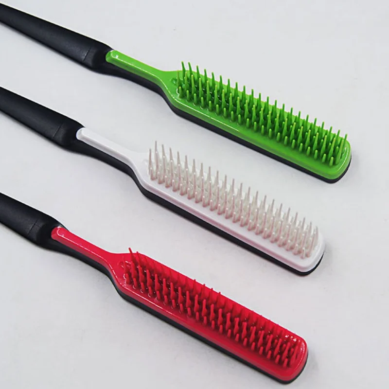 

Portable Plastic Rat Tail Hair Comb 3-Row Teeth Teasing Comb Long Handle Brush Cosmetic Hairdresser Makeup Styling Tool
